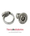 Anillo Ajustable Oval 23x18mm, Plateado