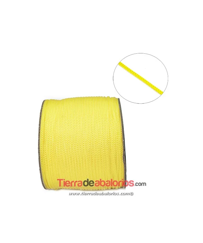 Cordón Trenzado 2mm, Amarillo