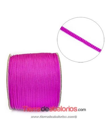 Cordón Trenzado 2mm, Fucsia