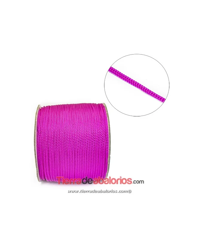 Cordón Trenzado 2mm, Fucsia