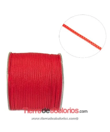 Cordón Trenzado 2mm, Rojo
