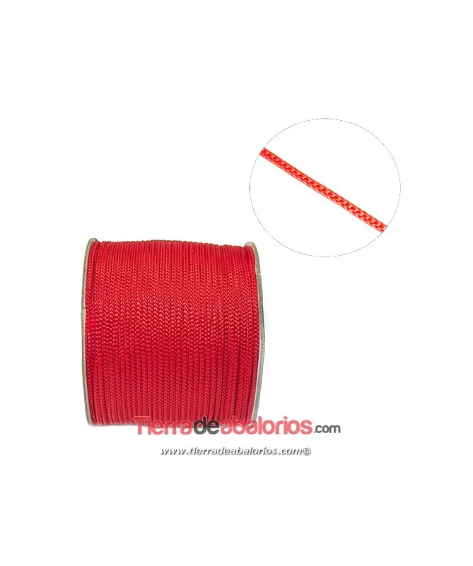 Cordón Trenzado 2mm, Rojo