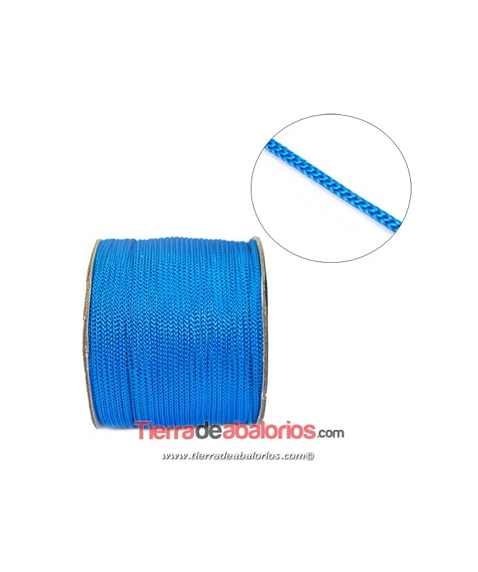 Cordón Trenzado 2mm, Turquesa
