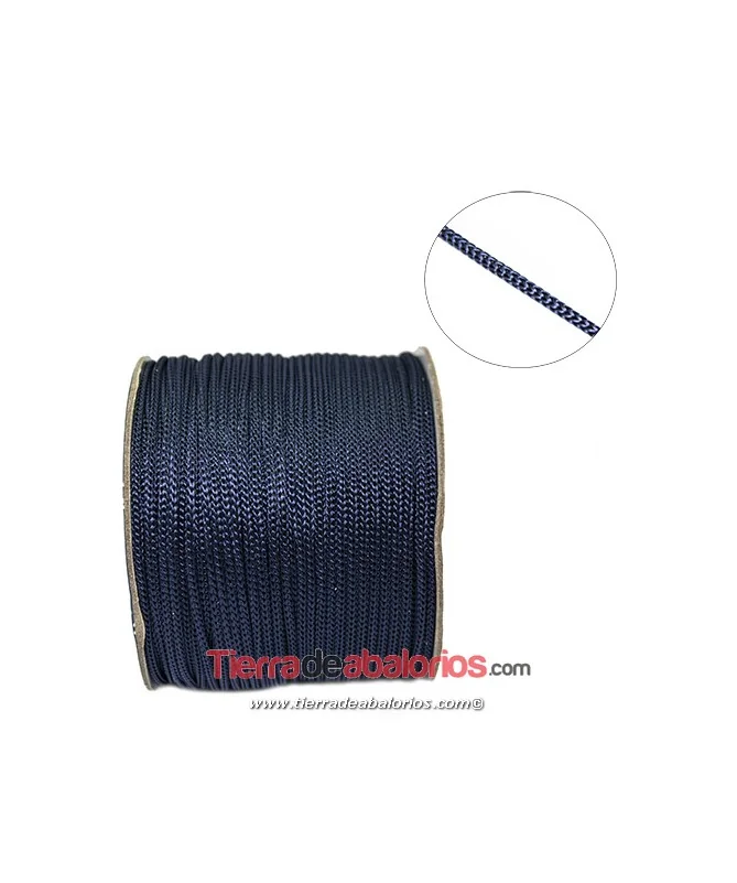 Cordón Trenzado 2mm, Azul Marino