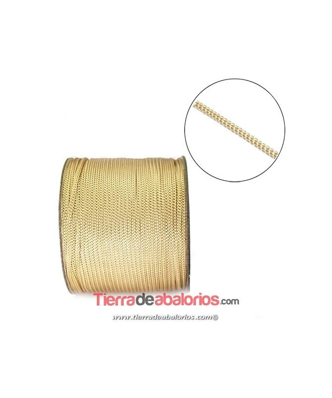 Cordón Trenzado 2mm, Crema