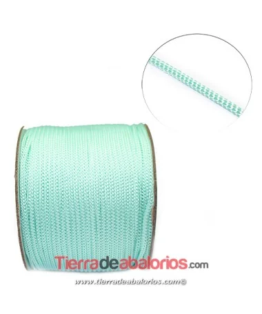 Cordón Trenzado 2mm, Verde Pastel