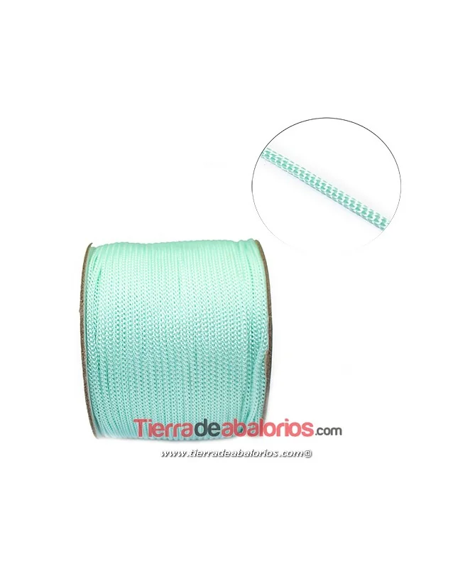 Cordón Trenzado 2mm, Verde Pastel