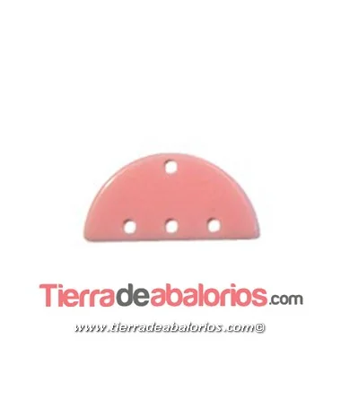 Colgante Plexyglass Semicirculo 25x13mm, Rosa