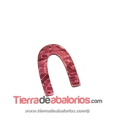 Colgante Plexyglass Herradura 46x30mm, Vintage Rose Colgante Plexyglass Herradura 46x30mm, Vintage Rose