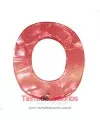 Colgante Plexyglass Ovalado 45x35mm, Rojo Nacarado