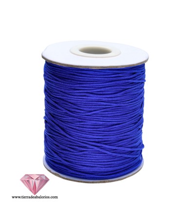 Cordón de Algodón Trenzado Brillante 1mm - Azul Eléctrico