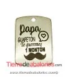 Colgante Papá Guapetón 49x28mm, Plateado