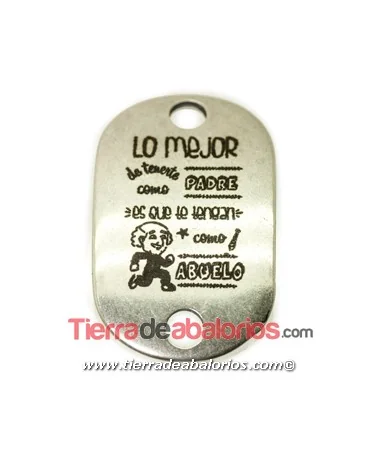 Entrepieza Curvada Lo Mejor de Tenerte como Padre, Plateada