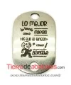 Entrepieza Curvada Lo Mejor de Tenerte como Padre, Plateada