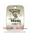 Entrepieza Curvada Con un Padre como Tú 38x24mm, Plateada