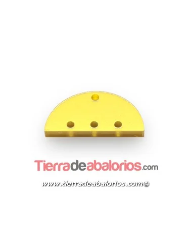 Plexyglass Semicirculo 25x13mm, Dorado Plexyglass Semicirculo 25x13mm, Dorado
