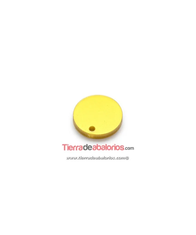 Colgante Plexyglass Moneda 25mm, Dorado Colgante Plexyglass Moneda 25mm, Dorado