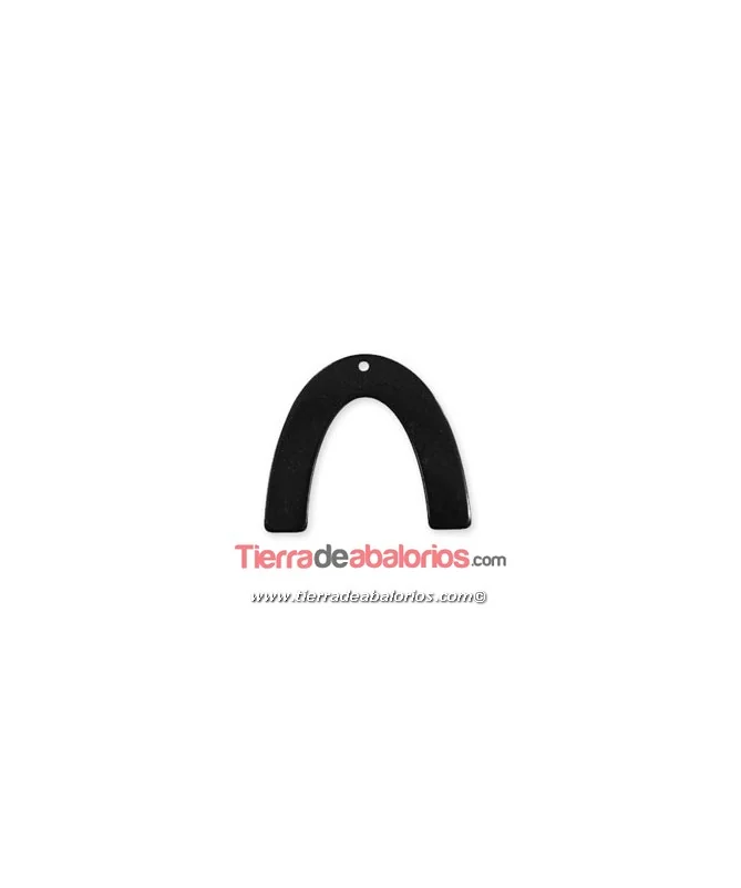 Colgante Plexyglass Herradura 45x39mm, Negro