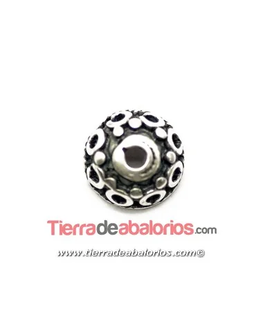 Casquilla Dibujo Aros 9mm, Plateada Casquilla Dibujo Aros 9mm, Plateada
