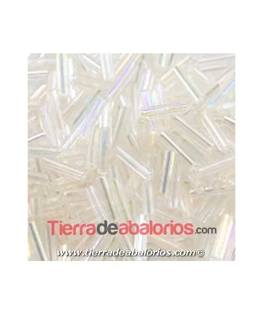 Canutillo 7x2mm Agujero 0,6mm, Cristal AB Canutillo 7x2mm Agujero 0,6mm, Cristal AB