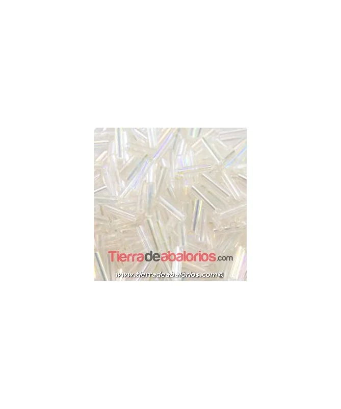 Canutillo 7x2mm Agujero 0,6mm, Cristal AB