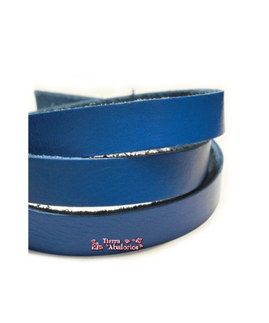 Banda de Cuero 6x2,5mm, Azul (20cm)