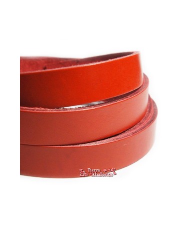 Banda de Cuero 6x2,5mm, Rojo (20cm)