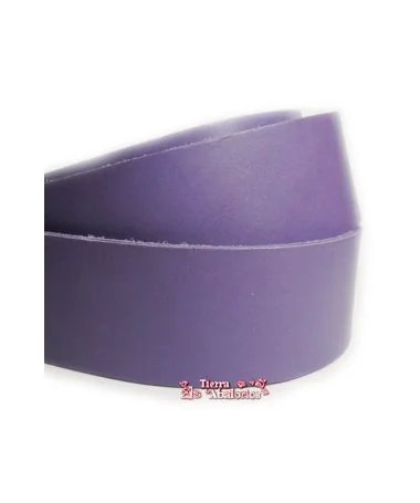 Banda de Cuero 6x2,5mm, Violeta (20cm)