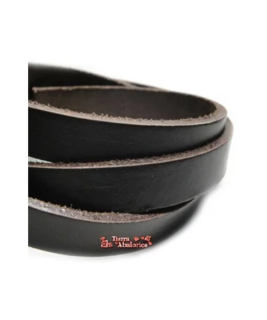 Banda de Cuero 30x2,5mm, Marrón Chocolate (20cm)