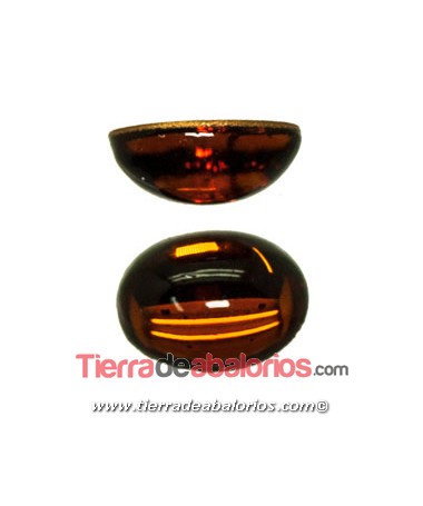 Cabujón Plexyglass Oval 8x6mm, Smoked Topaz