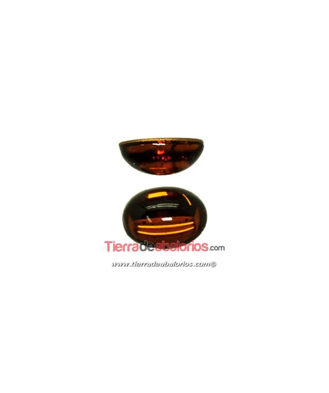 Cabujón Plexyglass Oval 8x6mm, Smoked Topaz