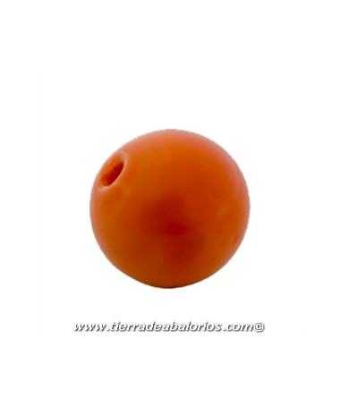 Perla de Cristal Checo 4mm, Naranja Opaco