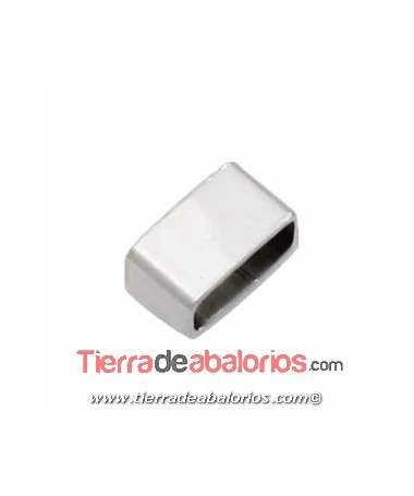 Entrepieza Pasador 7x4mm, Agujero 6x2mm, Plata de Ley