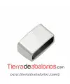 Entrepieza Pasador 7x4mm, Agujero 6x2mm, Plata de Ley