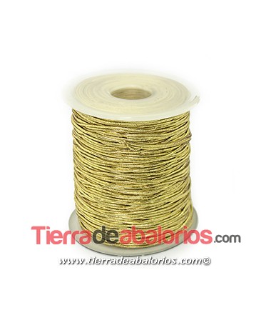 Cordón Elástico 0,6mm, Dorado Metalizado