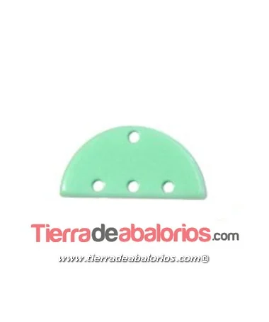 Colgante Plexyglass Semicirculo 25x13mm, Turquesa