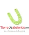 Colgante Plexyglass Herradura 46x30mm, Verde Pastel