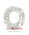 Colgante Plexyglass Ovalado 45x35mm, Blanco Nacarado