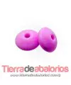 Rondel de Silicona 12x7mm Agujero 2,5mm, Fucsia