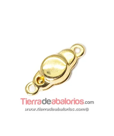 Cierre con Imán 17x7mm con 2 anillas, Dorado