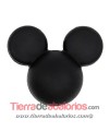 Mickey Mouse de Silicona 24x20mm Agujero 2,5mm, Negro