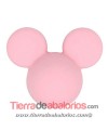Mickey Mouse de Silicona 24x20mm Agujero 2,5mm, Rosa