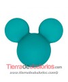 Mickey Mouse de Silicona 24x20mm Agujero 2,5mm, Turquesa
