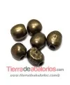 Entrepieza Pepitas Irregulares 10x8mm, Oro Viejo