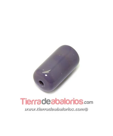 Barril Cristal Checo 20x11mm Agujero 2,5mm, Violeta