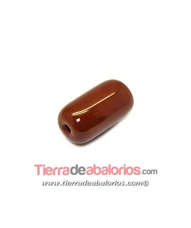 Barril Cristal Checo 20x11mm Agujero 2,5mm, Marrón Barril Cristal Checo 20x11mm Agujero 2,5mm, Marrón