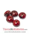 Bola Rondel Facetado 9x6mm Agujero 1,2mm, Granate