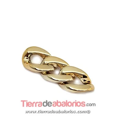 Eslabón Acrílico 28x20mm Dorado Brillante