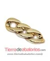 Eslabón Acrílico 28x20mm Dorado Brillante