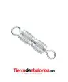 Cierre Tubo Rayado con Rosca 10x4mm, Plateado